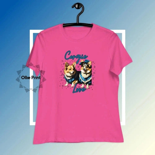 Women's Relaxed Corgie Love Tee T-Shirt - Ollie Print Designs LLC