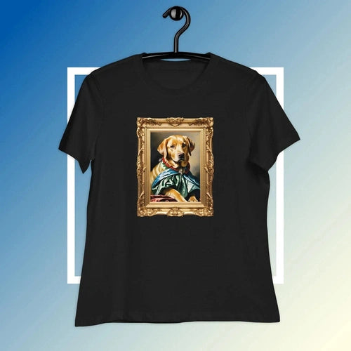 Women's Relaxed Prince Milo The First Dog Royalty Golden Labrador T-Shirt - Ollie Print Designs LLC