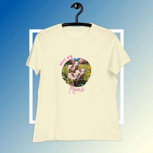 Women's Relaxed Mini Pig Mama Mini Pig Tee - Ollie Print Designs LLC