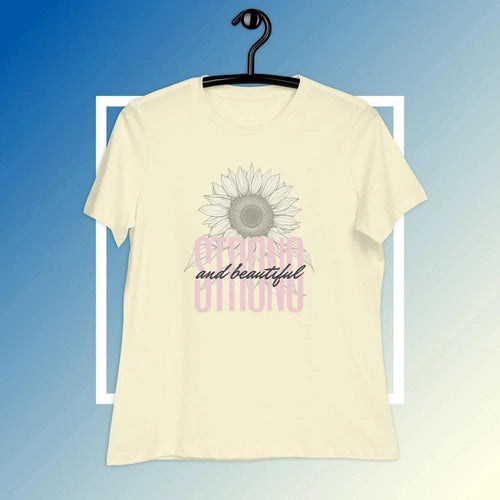 Relaxed Strong and Beautiful Sunflower Tee T-Shirt - Ollie Print Designs LLC