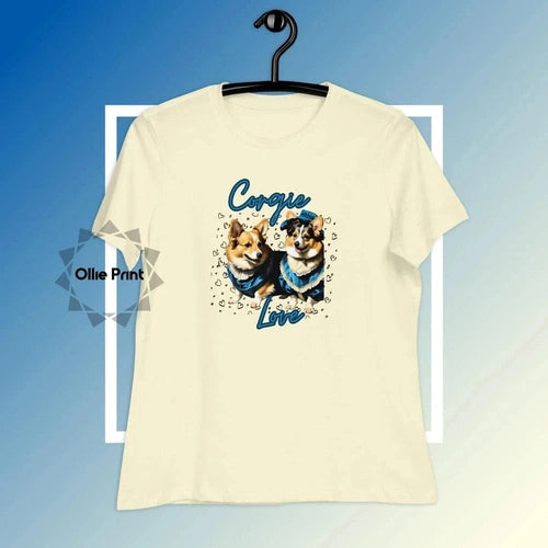 Women's Relaxed Corgie Love Tee T-Shirt - Ollie Print Designs LLC