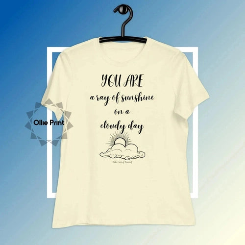 Women's Relaxed Sunshine on a cloudy Day Tee T-Shirt - Ollie Print Designs LLC