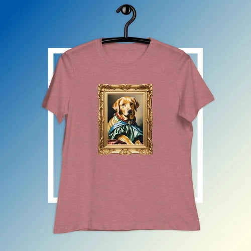 Women's Relaxed Prince Milo The First Dog Royalty Golden Labrador T-Shirt - Ollie Print Designs LLC