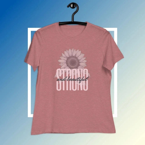 Relaxed Strong and Beautiful Sunflower Tee T-Shirt - Ollie Print Designs LLC