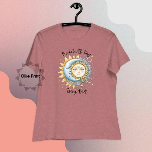 Crochet All Day Every Day Women's Relaxed T-Shirt - Ollie Print Designs LLC