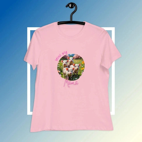 Women's Relaxed Mini Pig Mama Mini Pig Tee - Ollie Print Designs LLC