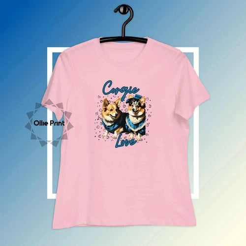 Women's Relaxed Corgie Love Tee T-Shirt - Ollie Print Designs LLC