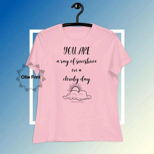 Women's Relaxed Sunshine on a cloudy Day Tee T-Shirt - Ollie Print Designs LLC