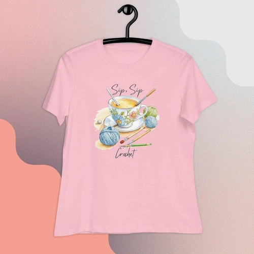 Sip, Sip, Crochet Women's Relaxed T-Shirt - Ollie Print Designs LLC