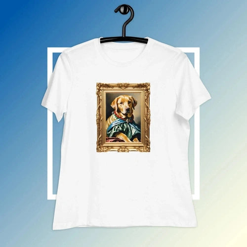 Women's Relaxed Prince Milo The First Dog Royalty Golden Labrador T-Shirt - Ollie Print Designs LLC