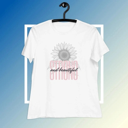 Relaxed Strong and Beautiful Sunflower Tee T-Shirt - Ollie Print Designs LLC