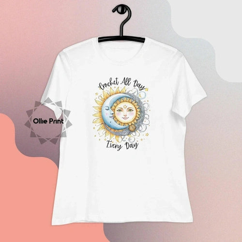 Crochet All Day Every Day Women's Relaxed T-Shirt - Ollie Print Designs LLC